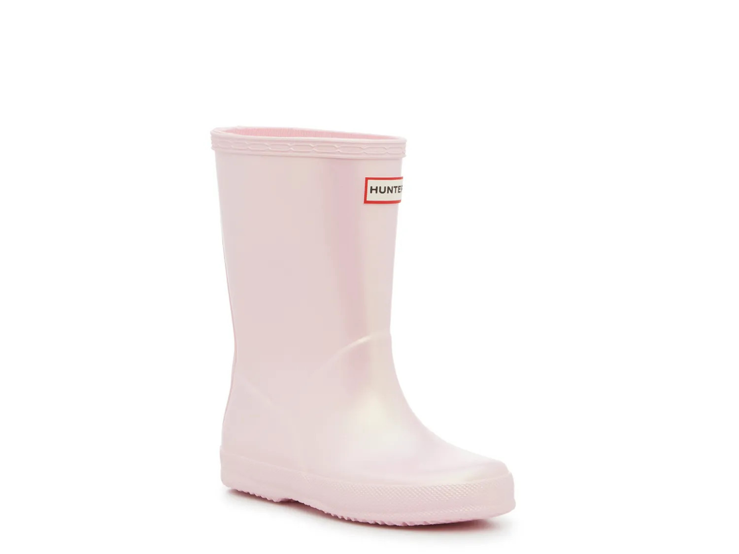 HUNTER First Nebula Rain Boot Kids' | Girl's | Bella Light Pink Iridescent | Size 12 Youth | Boots | DSW