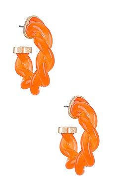 Ettika Braided Hoop Earring in Orange from Revolve.com | Revolve Clothing (Global)