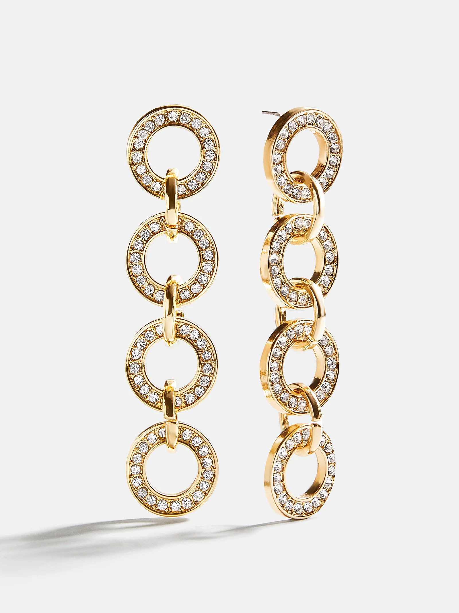 Dominique Statement Earrings - Gold/Pavé | BaubleBar