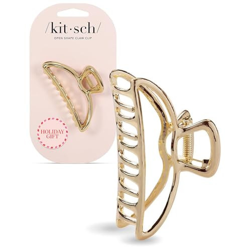 Kitsch Metal Hair Clips for Women - Durable & Elegant Metal Claw Clips, Perfect for Everyday Use & Special Occasions | Ideal Gifts for Women - Gold, 1 Pc | Amazon (US)