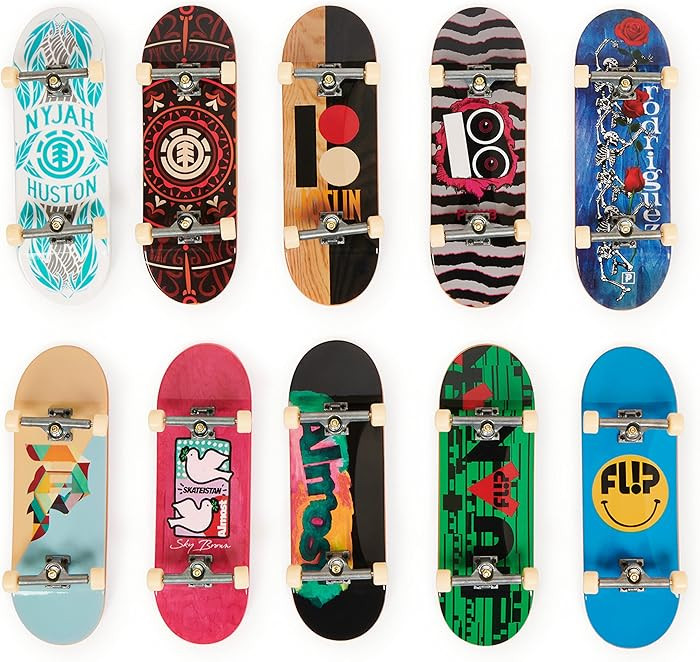 Tech Deck, DLX Pro 10-Pack of Collectible Fingerboards, For Skate Lovers, Kids Toy for Ages 6 and... | Amazon (US)