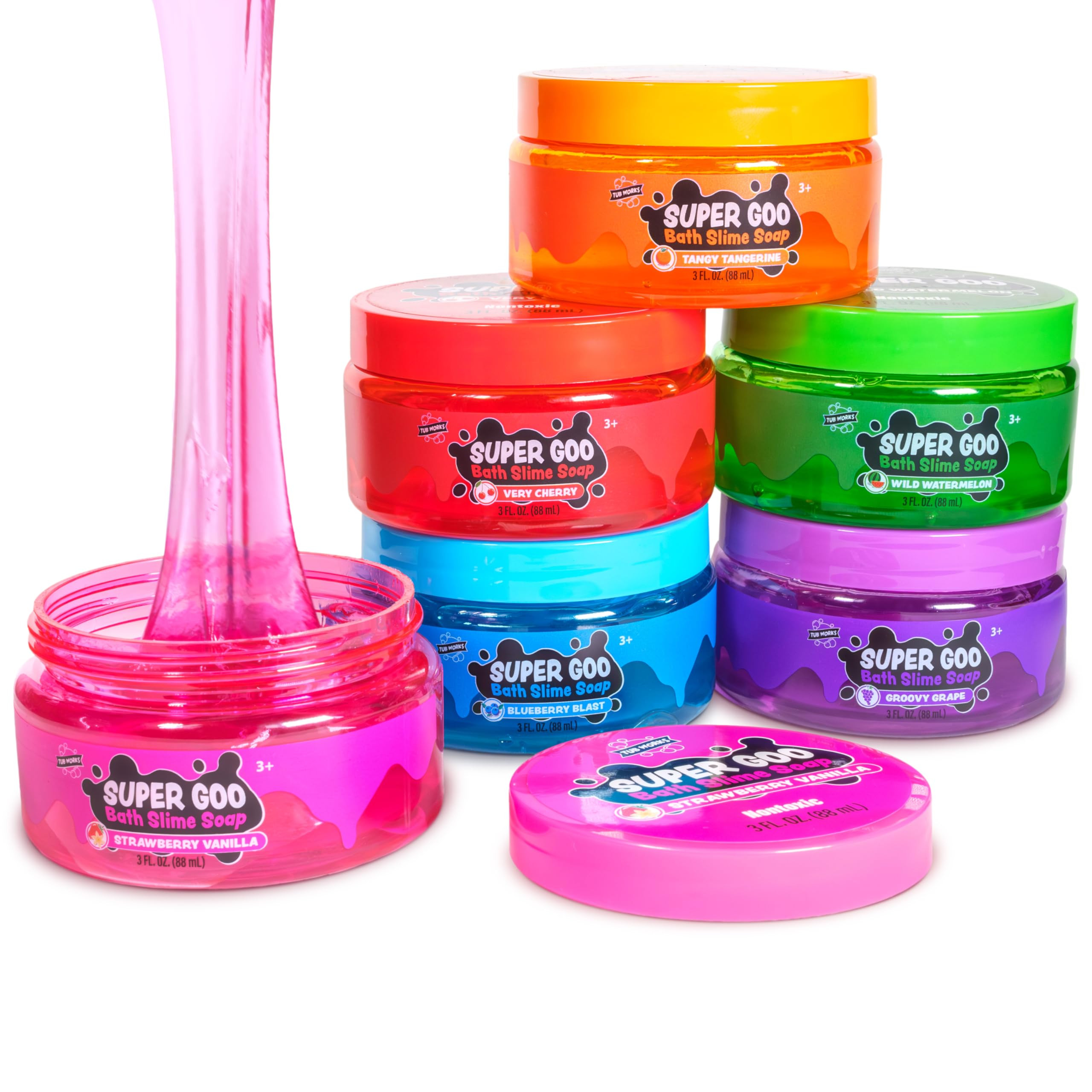 Tub Works® Super Goo Bath Slime™ Kids Soap Bath Toy, 6 Pack | Stretchy, Squishy Slime Soap for... | Amazon (US)