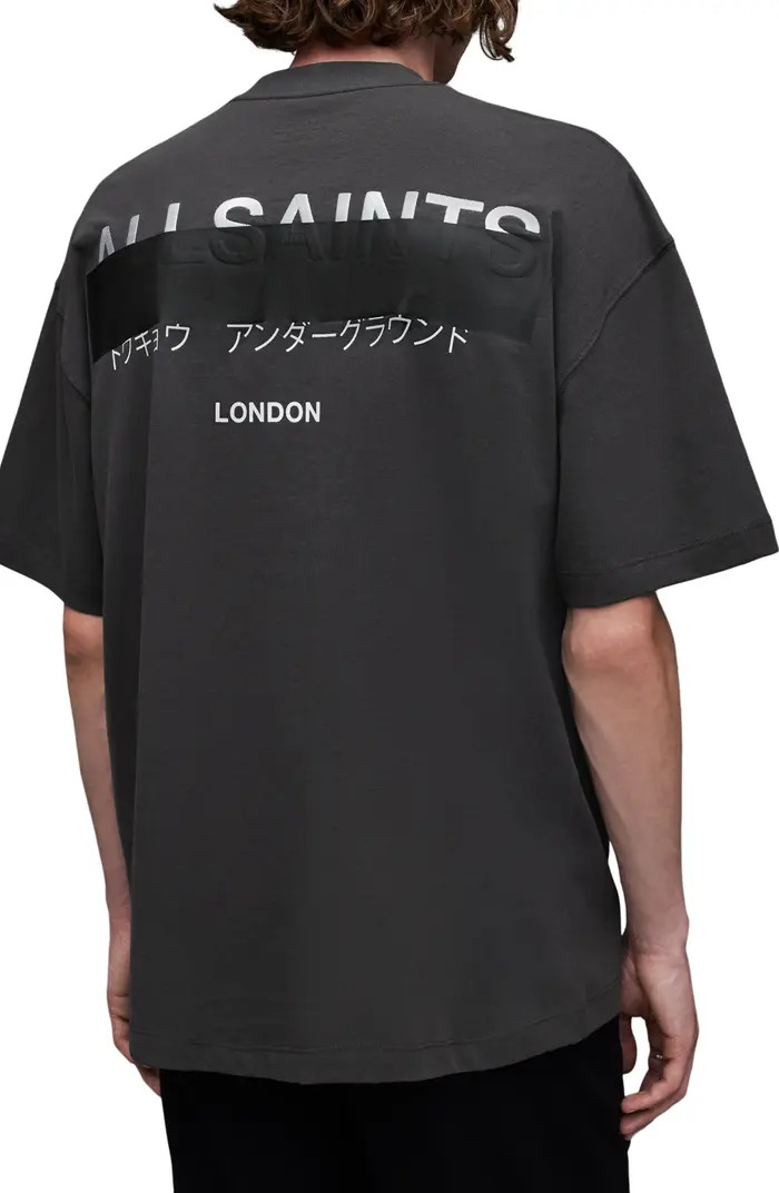 Redact Mock Neck Graphic T-Shirt | Nordstrom