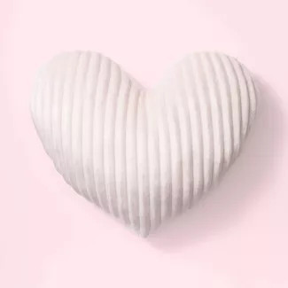 Ribbed Heart Shaped Throw Pillow - Spritz™ | Target