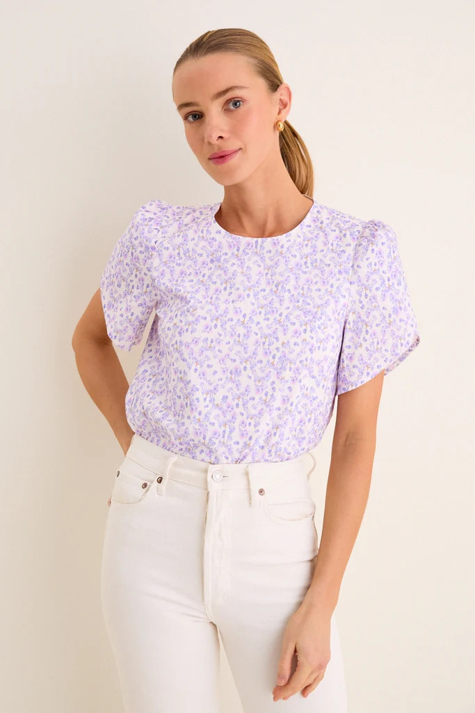 Lilac Floral Rosenberg Blouse | Tuckernuck (US)