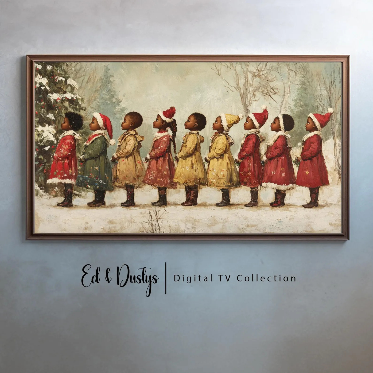 Samsung Frame TV Abstract Art, African Christmas Life, Christmas African American Painting, LG TV... | Etsy (US)