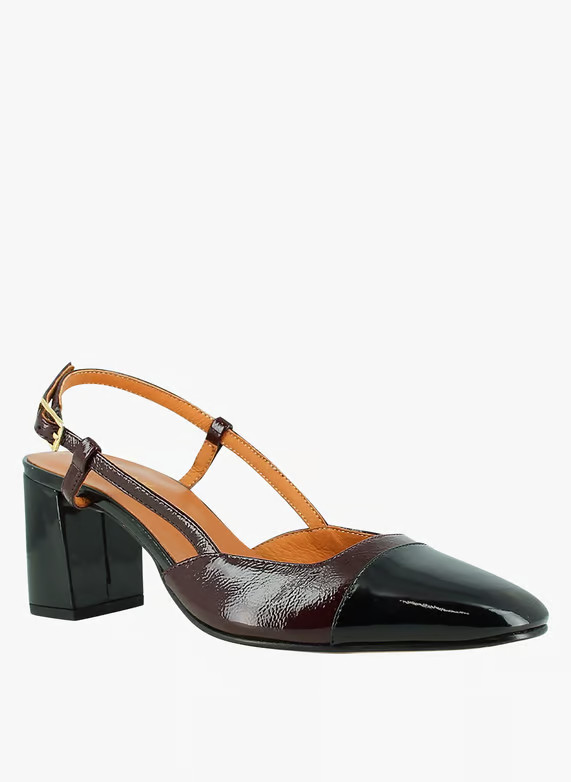 SLINGBACKS à TALONS EN CUIR VERNI / HL DEMANDE MARQUE NOIR BORDEAUX JONAK - FEMME | Place des Te... | Place des tendances (FR)