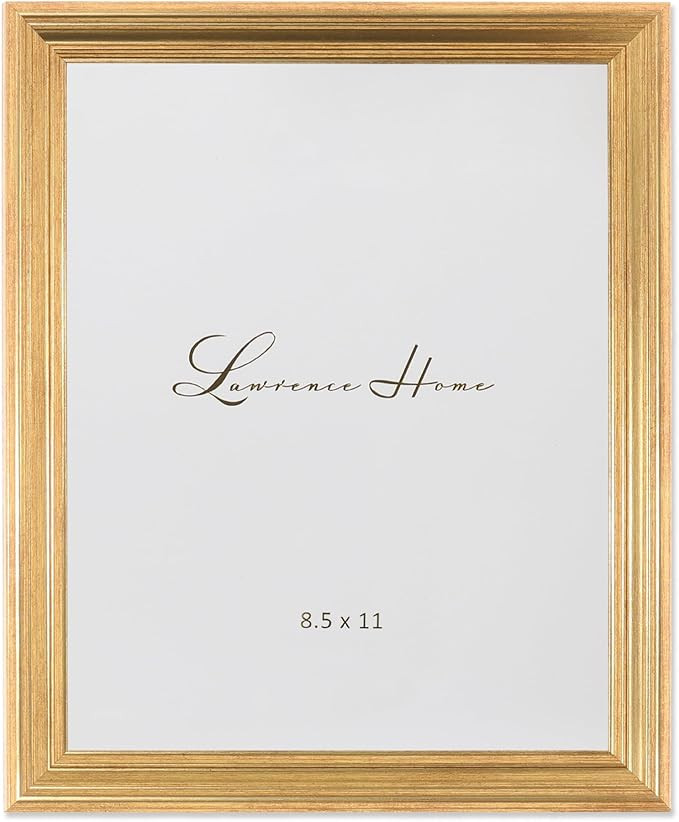 Lawrence Frames 8.5x11 Sutter Burnished Gold Picture Frame (536281) | Amazon (US)