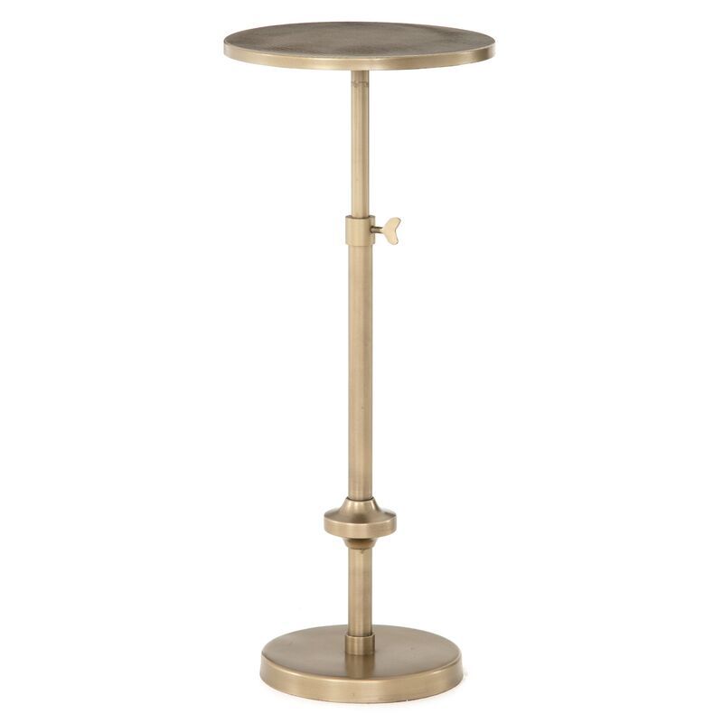 Cara Adjustable Accent Table, Antique Brass | One Kings Lane