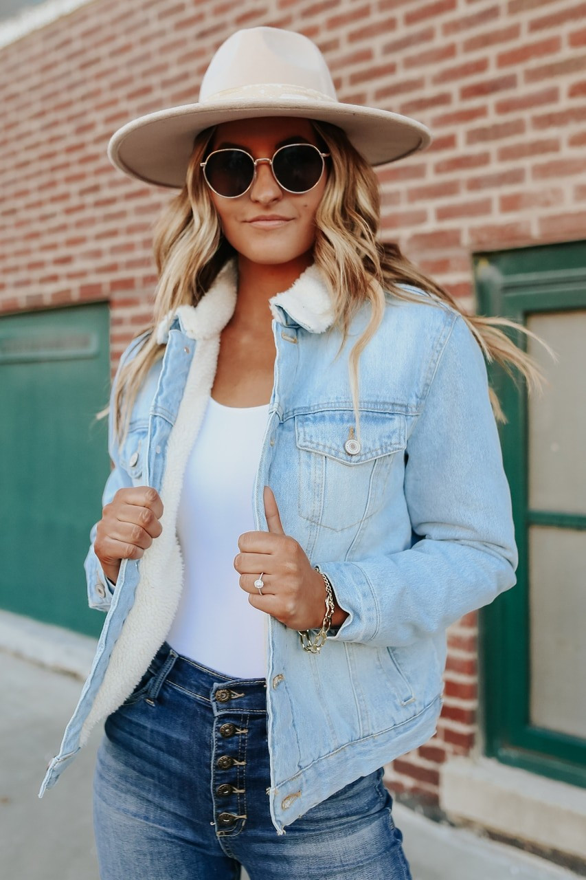 Campus Crush Sherpa Lined Denim Jacket | Magnolia Boutique