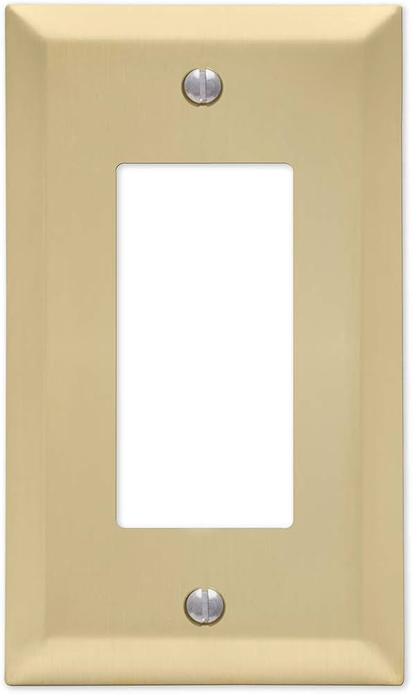 Amerelle 163RSB Century Wallplate, 1 Rocker, Steel, Satin Brass, 1-Pack | Amazon (US)