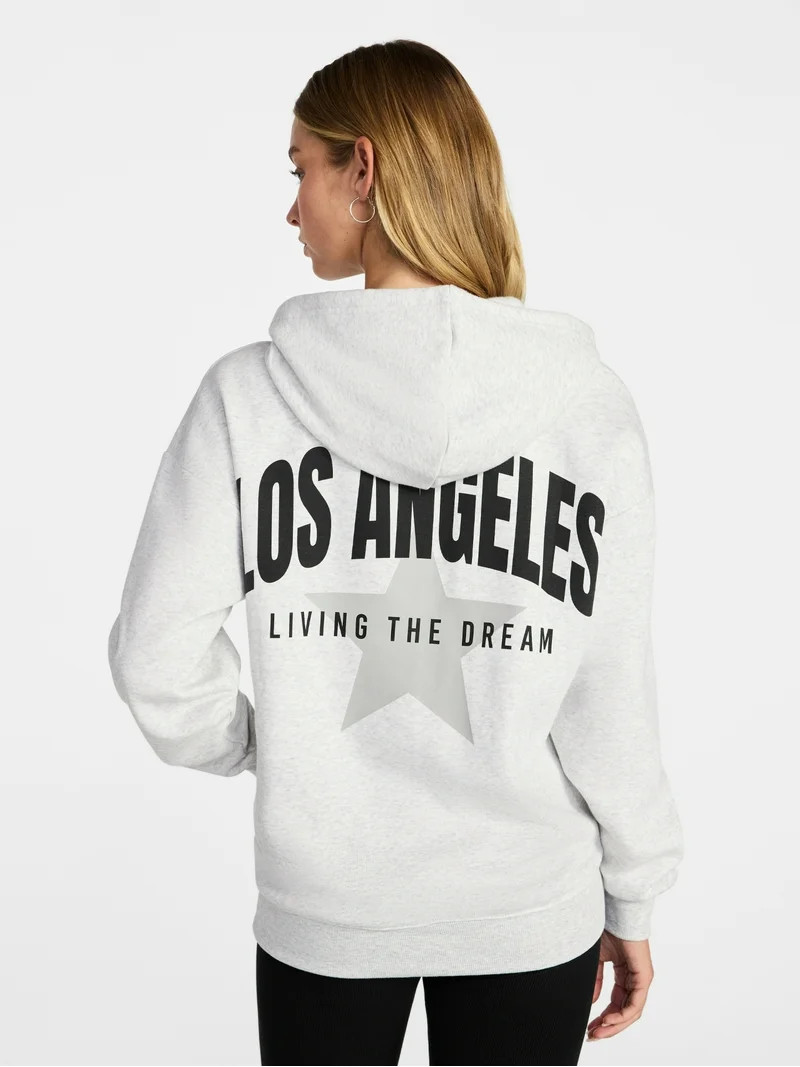 No Boundaries Essential Fleece Hoodie, Women's XXS-XXL | Walmart (US)