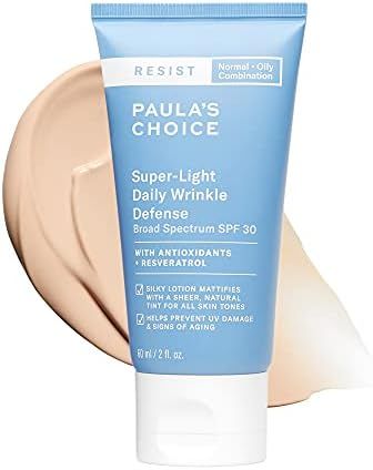 Paula's Choice RESIST Super-Light Daily Wrinkle Defense SPF 30 Matte Tinted Face Moisturizer with... | Amazon (US)