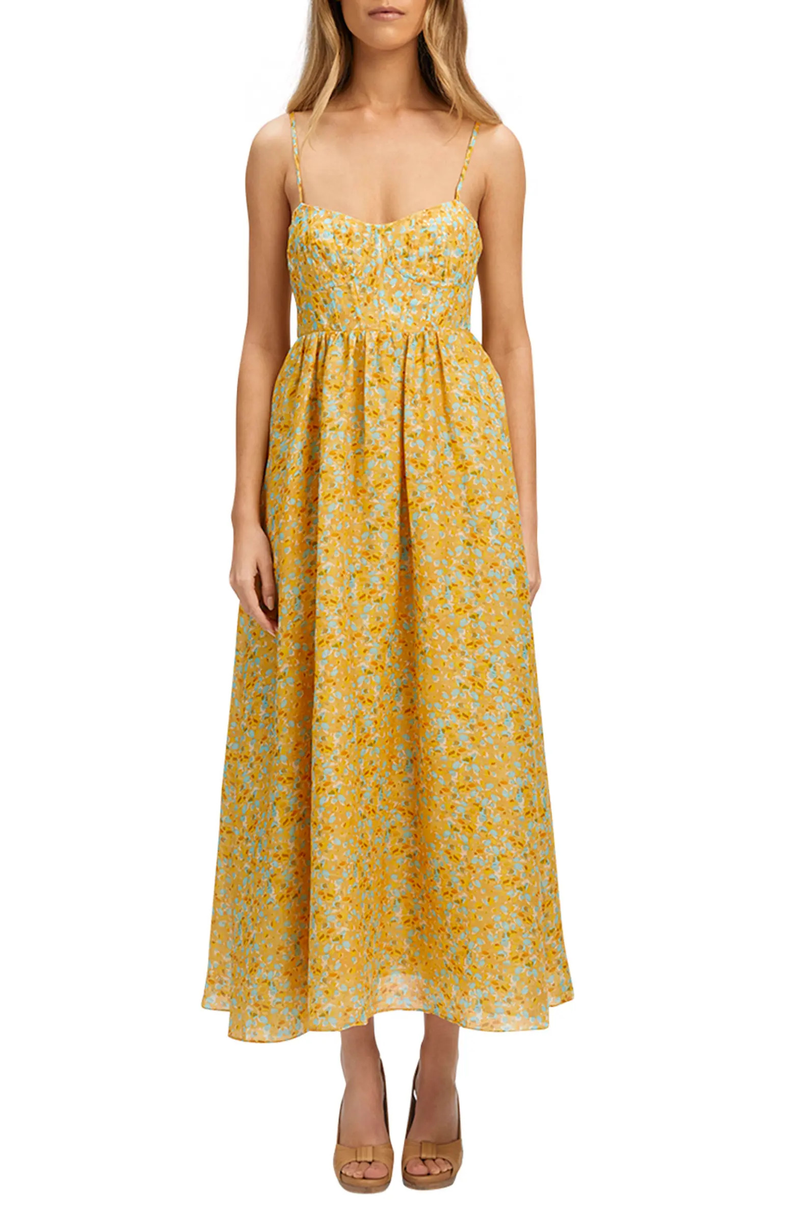 Milika Floral Print Sleeveless Midi Dress | Nordstrom