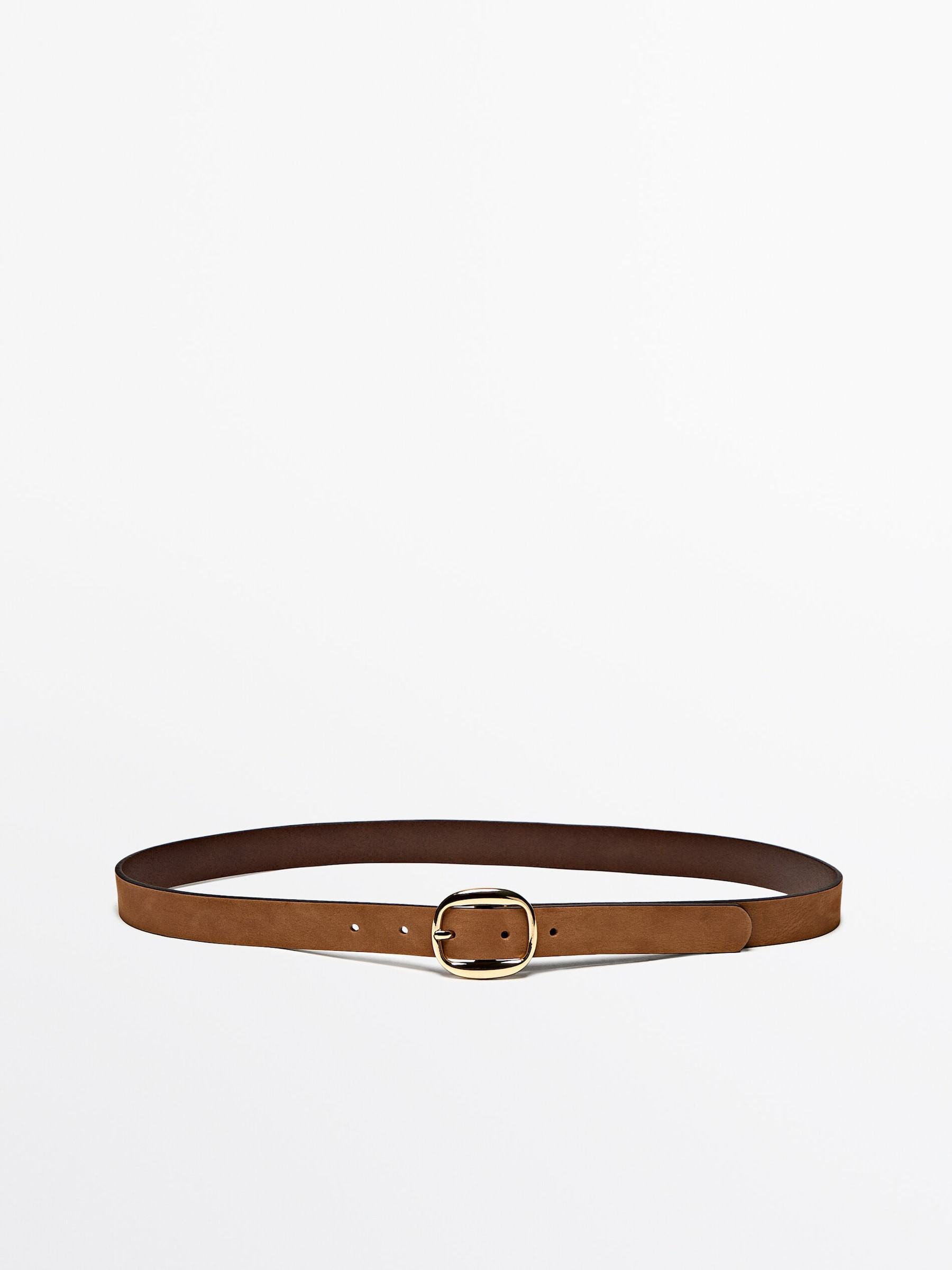 Gürtel Wildleder ovale Schnalle | Massimo Dutti DE