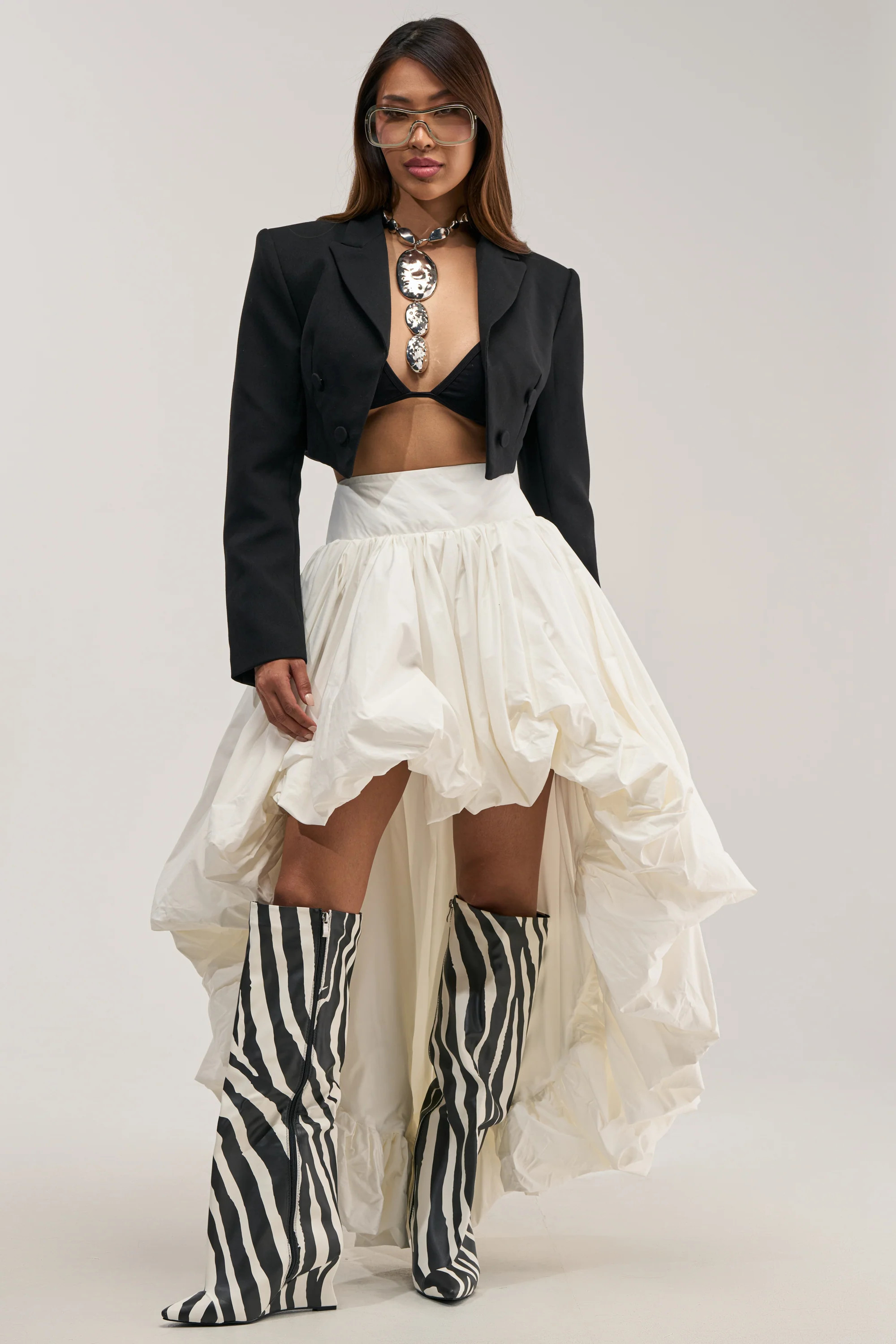 THE BIGGER THE BETTER HIGH LOW MAXI SKIRT | AKIRA