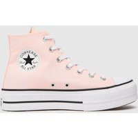 Converse Pale Pink All Star Lift Hi Trainers, Size: 6 (EU 39) | Schuh