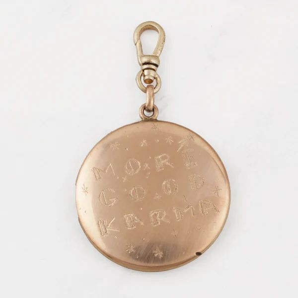 Antique "MORE GOOD KARMA" 14 Karat Gold "MGK" Victorian Locket | Lulu Frost