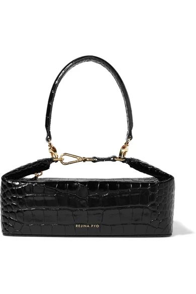 REJINA PYO - Olivia Croc-effect Leather Tote - Black | NET-A-PORTER (US)