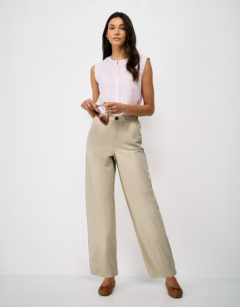 Barrel Casual Chino Cotton Trouser | Crew Clothing (UK)