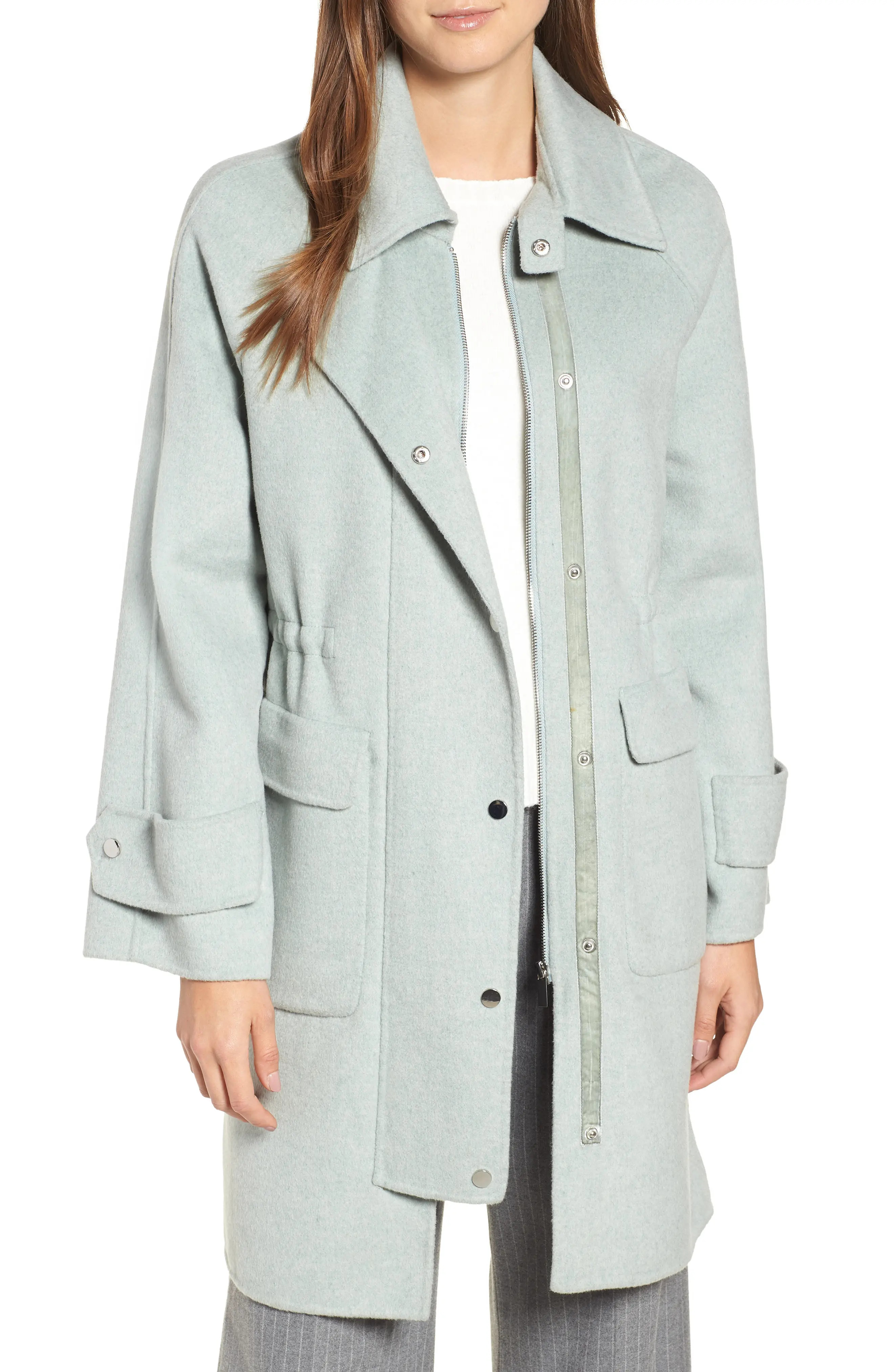 Badgley Mischka Double Face Wool Blend Coat | Nordstrom