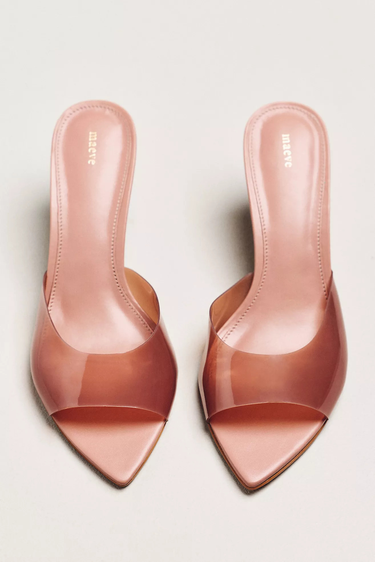 Maeve PVC Pointed-Toe Mule Heels | Anthropologie (US)