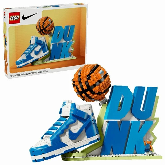 LEGO Nike Dunk Sneaker Building Set 43008 – Collectible Basketball Shoe Toy with Minifigure, Hi... | Walmart (US)