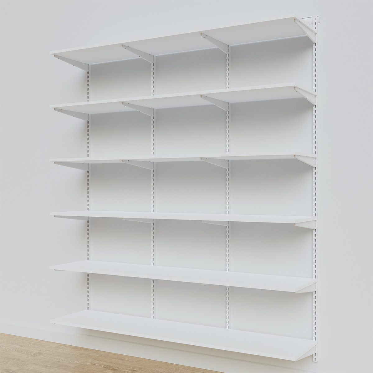 Elfa 6' White Melamine Basic Shelving Units for Anywhere | The Container Store