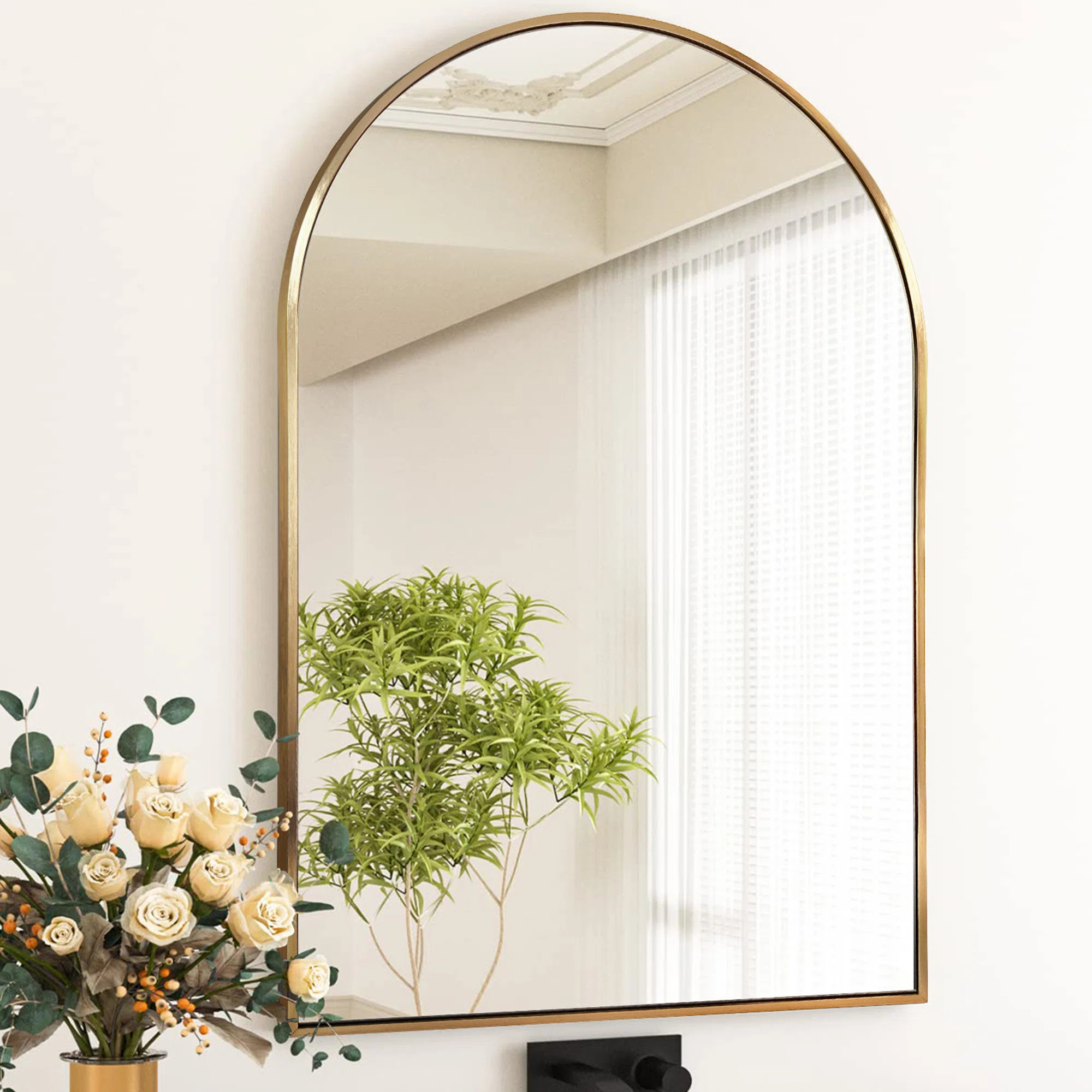 Arch Aluminium Arch Wall Mirror | Wayfair North America