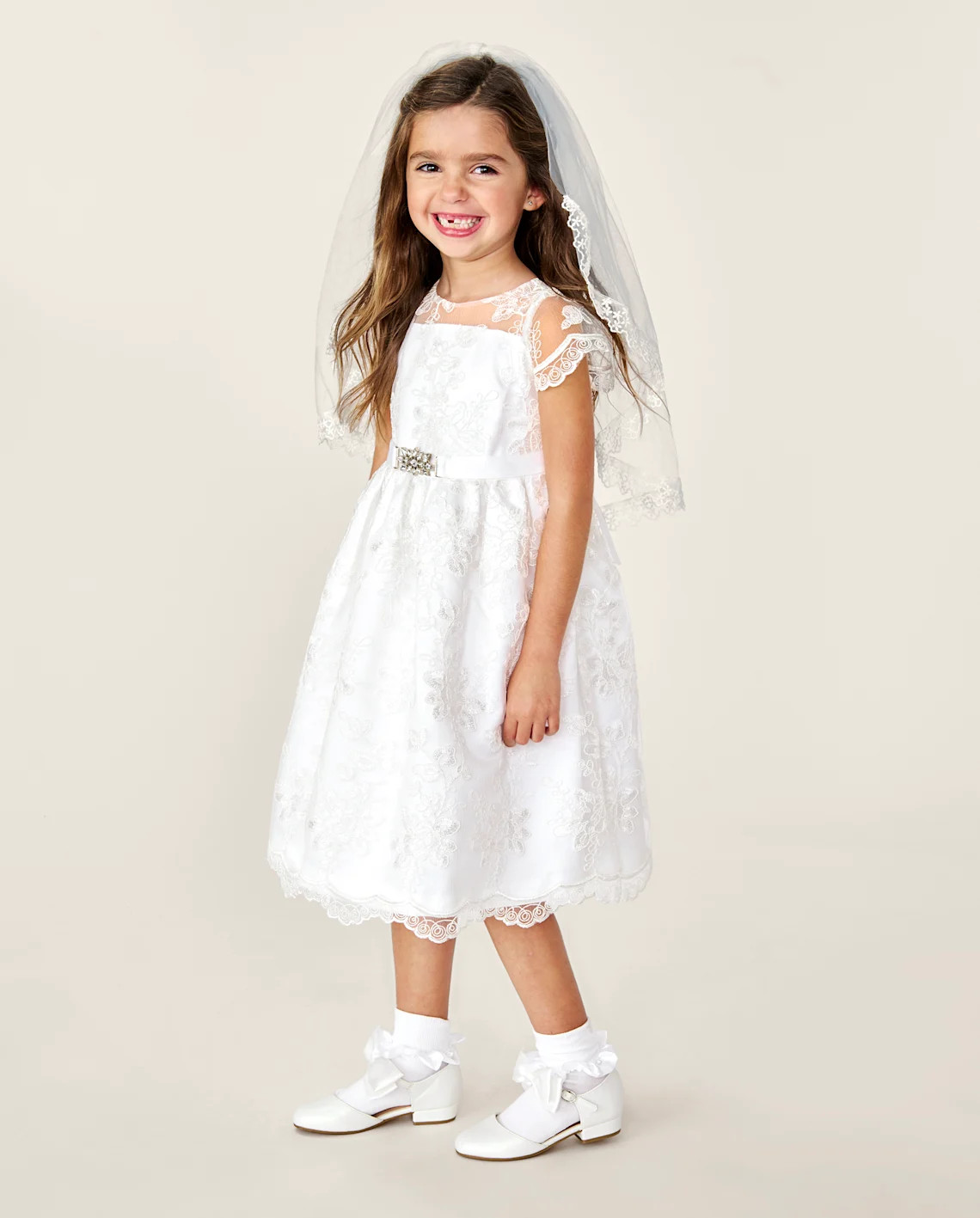 Girls Short Sleeve Woven Lace Dress - Special Occasions - WHITE | Gymboree | Gymboree