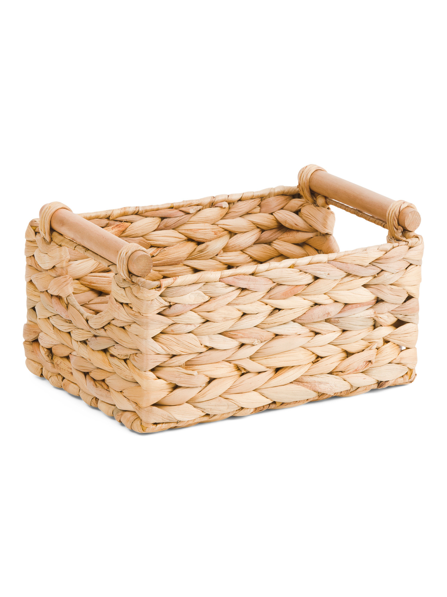 Water Hyacinth Basket With Handles | TJ Maxx