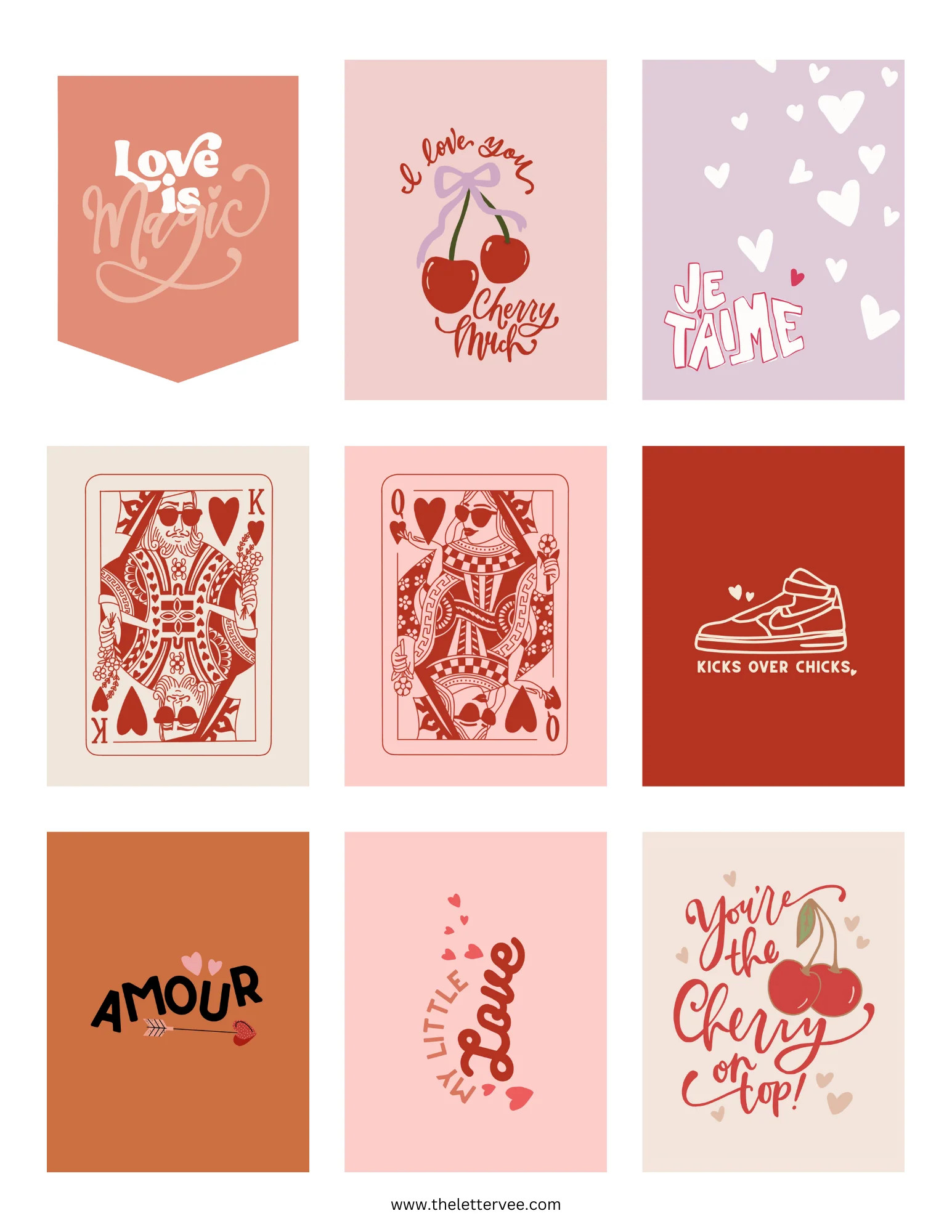 Doll House Valentine 2024 Collection | Printable Play | The Letter Vee