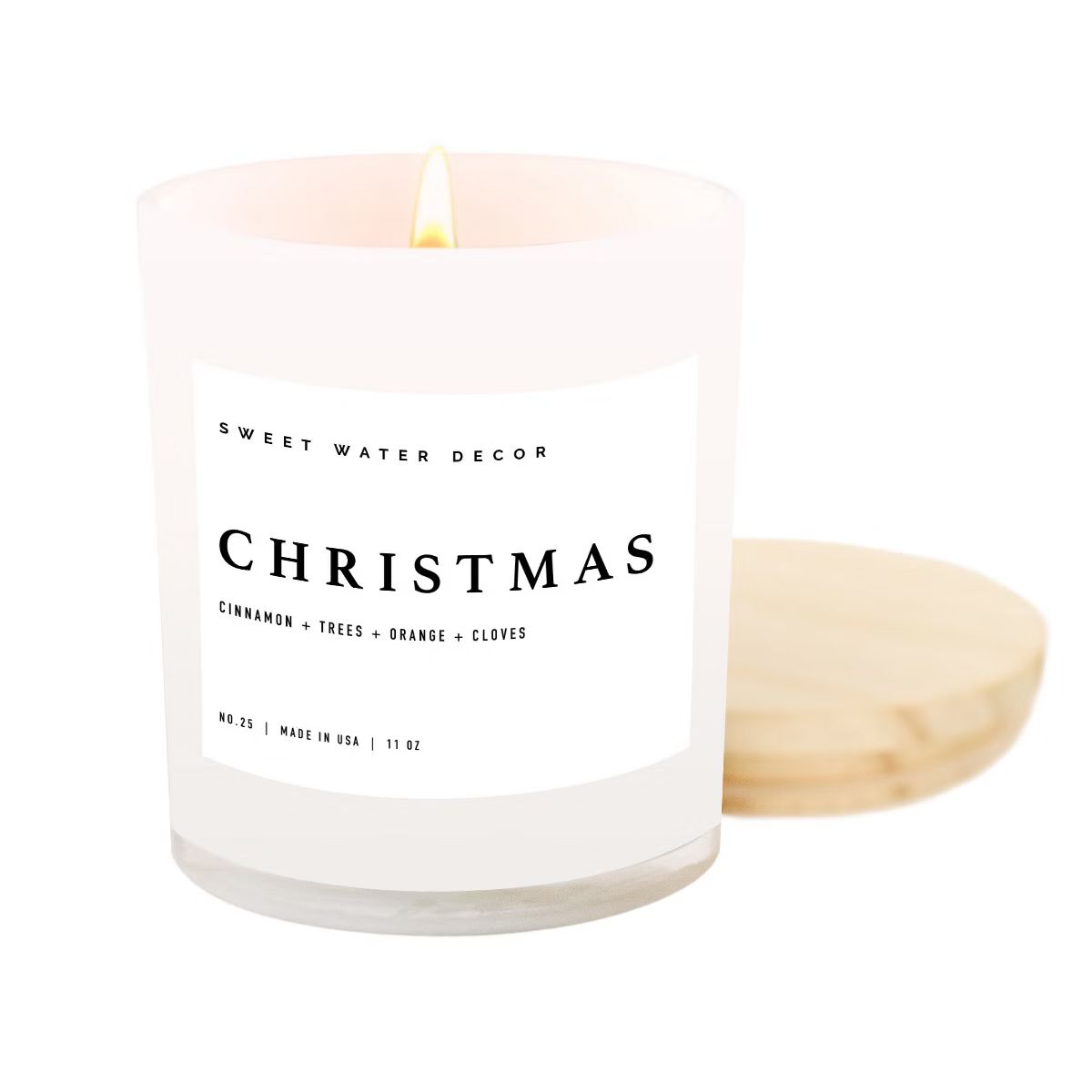 Sweet Water Decor Christmas 11oz White Jar Soy Candle | Target