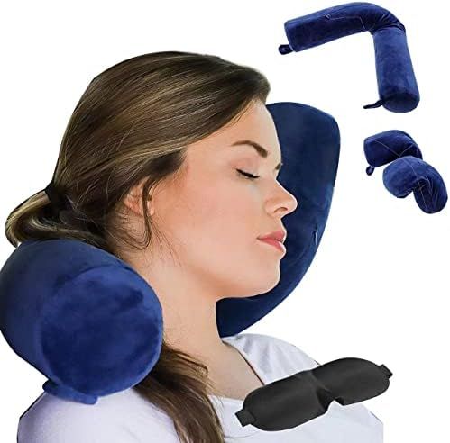 Twist Memory Foam Travel Pillow Neck,Chin,Shoulder,Lumbar and Leg Support for Adult Airplane Trav... | Amazon (US)