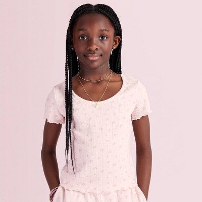 Girls' Pyper Blooming Heirloom Ditsy Pointelle T-Shirt - LoveShackFancy x Target Light Pink M | Target
