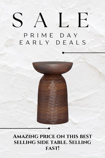 Prime Day Sale Early. Wooden Side table round. Brown side table modern. Rustic side table 

#LTKhome #LTKsalealert #LTKxPrime