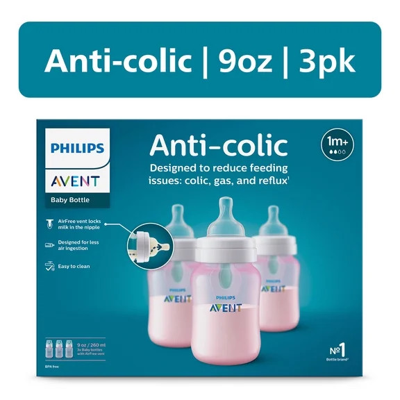Philips Avent Natural Glass Baby Bottles with Natural Response Nipples (Slow Flow, Flow 2), 4oz, ... | Walmart (US)