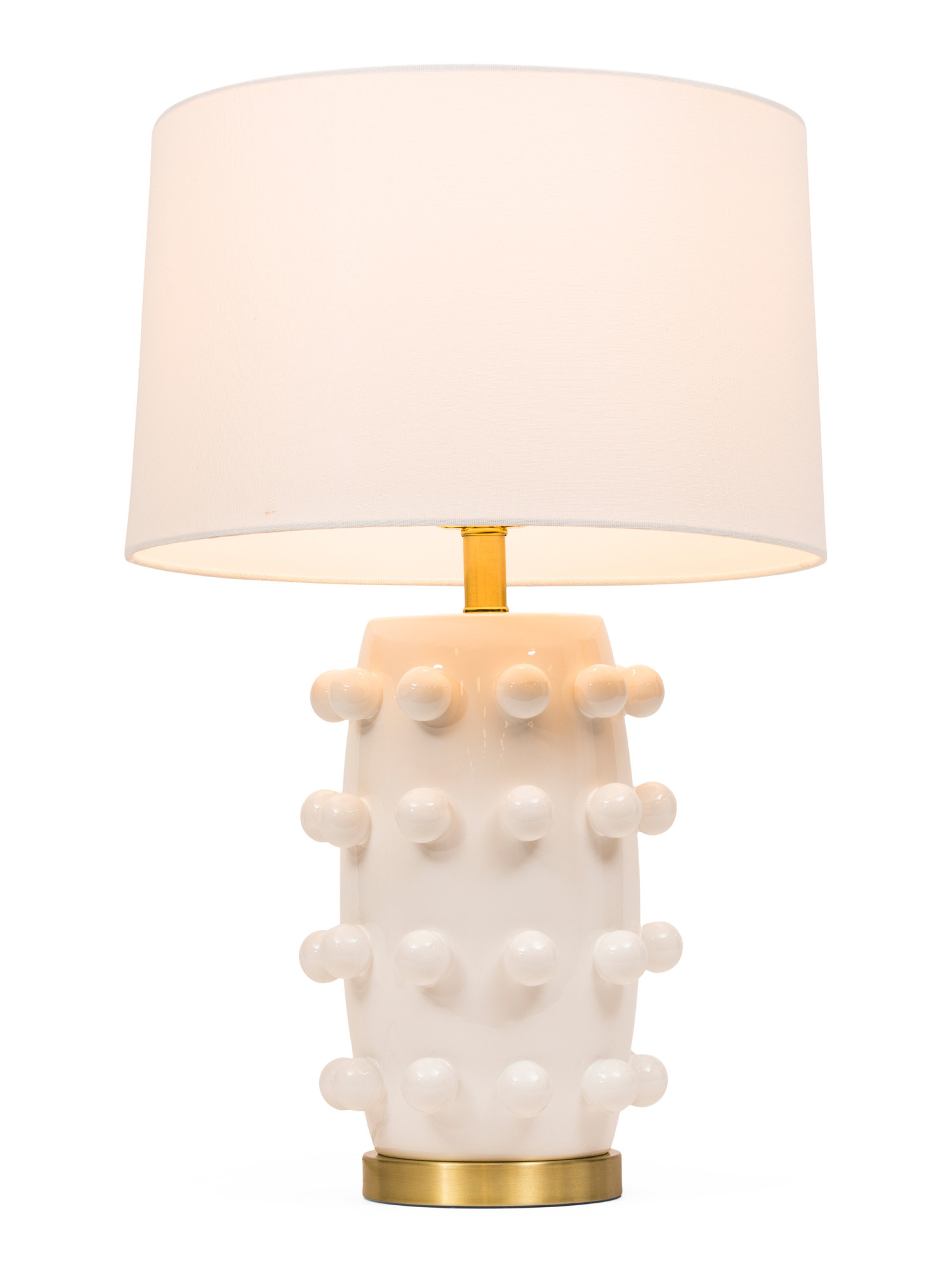 27in Dot Textured Ceramic Metal Base Table Lamp | TJ Maxx