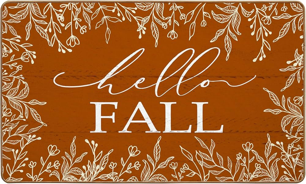 Welcome Mats Fall Door Mat Front Door Outdoor Entrance, Fall Leaves Farmhouse Indoor Outside Pati... | Amazon (US)