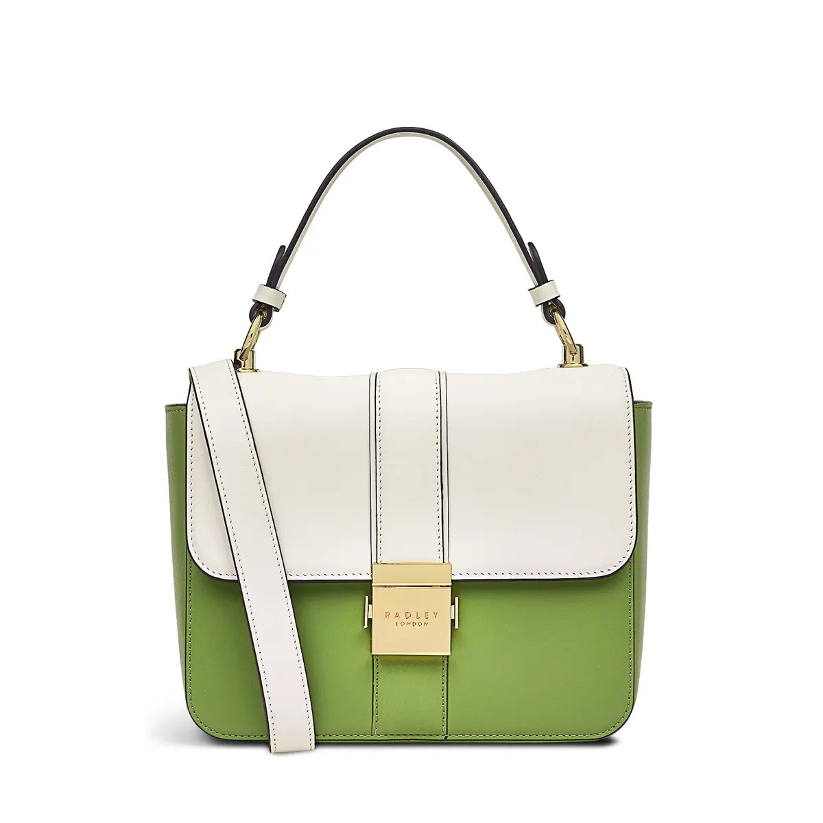 Green and White Handbag Grab | Hanley Close Colourblock AW24 | Radley London | Radley London US