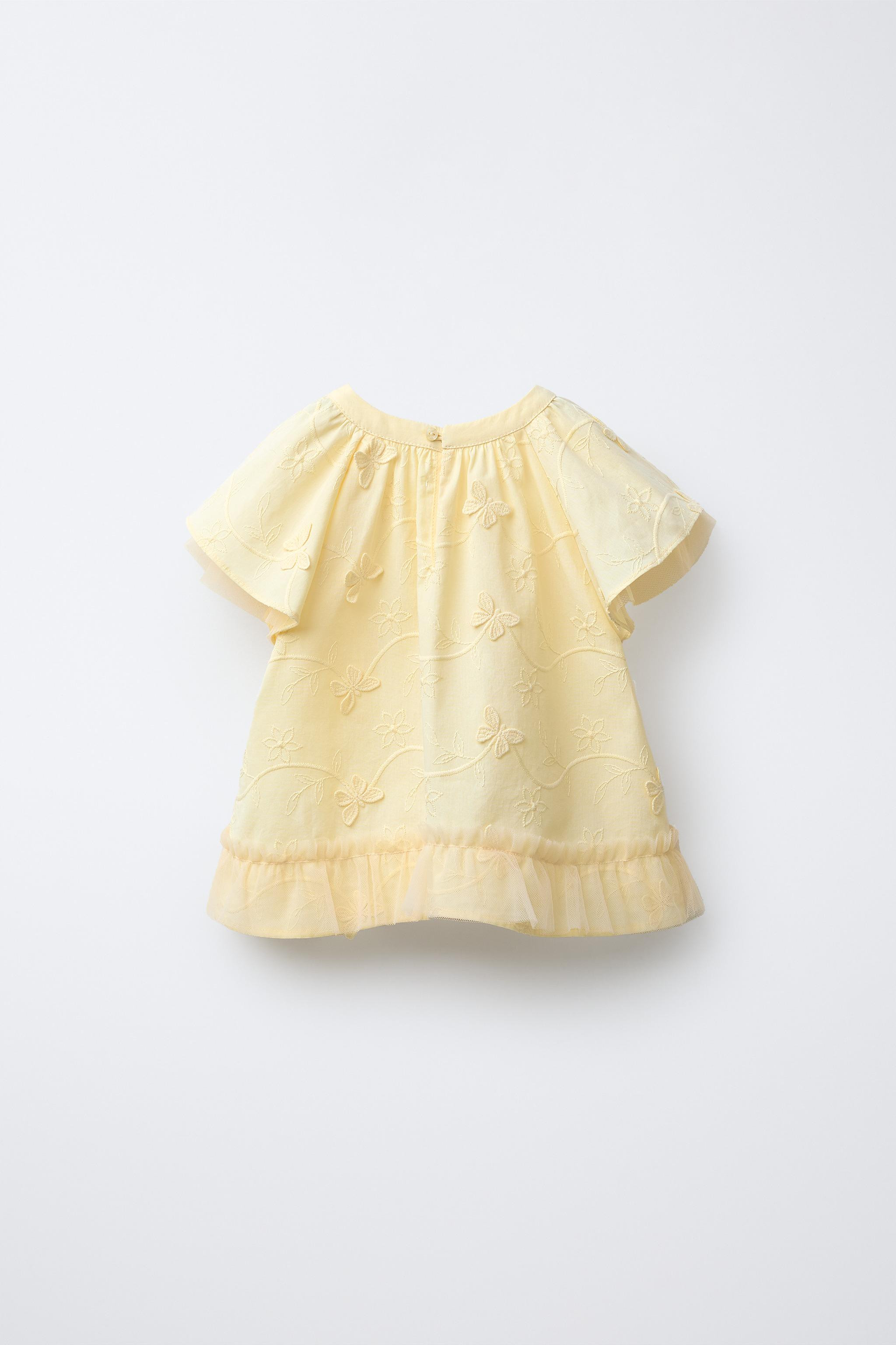 BUTTERFLY TULLE BLOUSE | Zara US