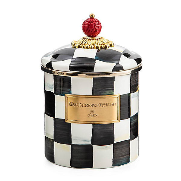 MacKenzie-Childs Courtly Check Small Canister | MacKenzie-Childs