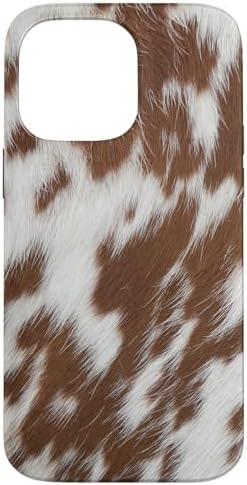 Cow Milk Cowhide Skin Print Farm Animal Brown Case for iPhone 14 Pro Max | Amazon (US)
