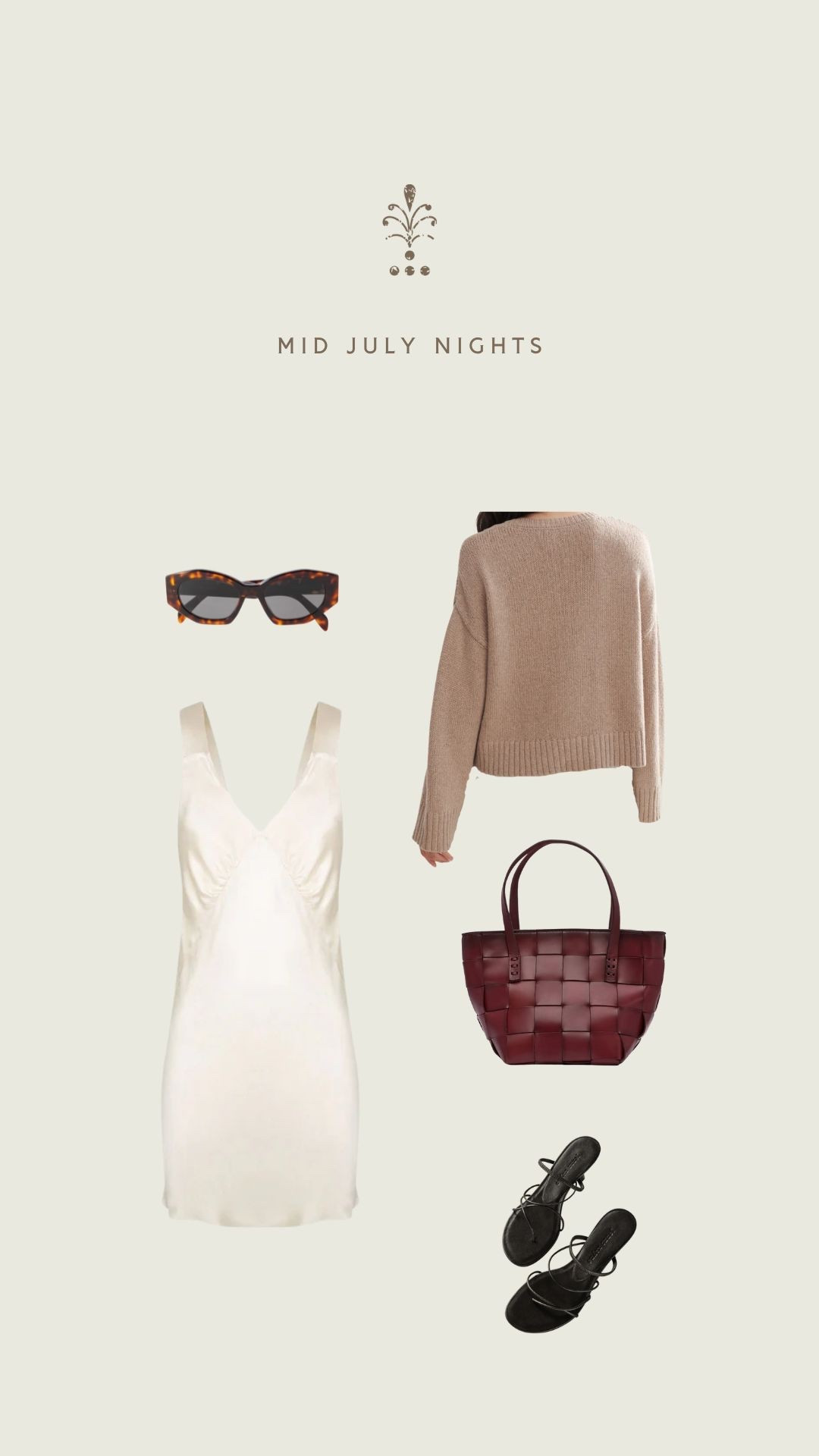 Best summer  night look: Shona Joy, Jenni kayne, dragon fusion, Celine. Strappy sandals and silk dresses!