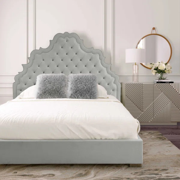 Carolina Tufted Upholstered Low Profile Platform Bed | Wayfair Professional