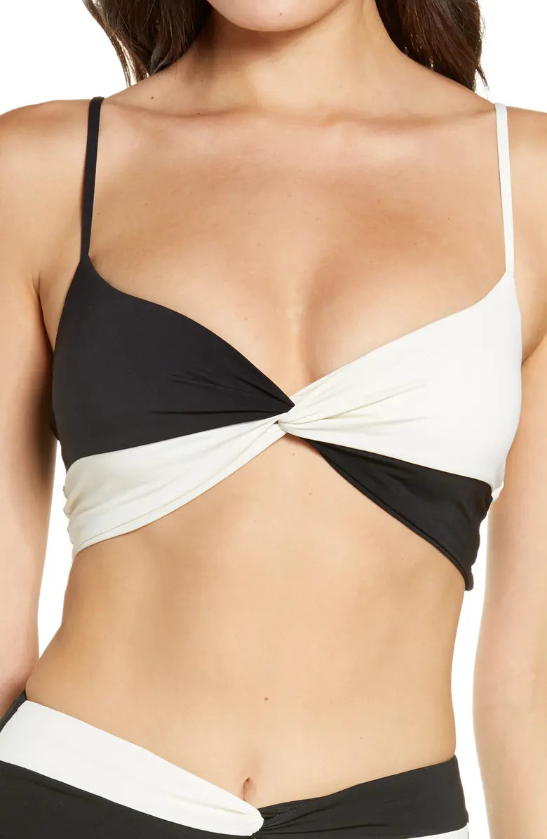 Ringo Twist Colorblock Bikini Top | Nordstrom