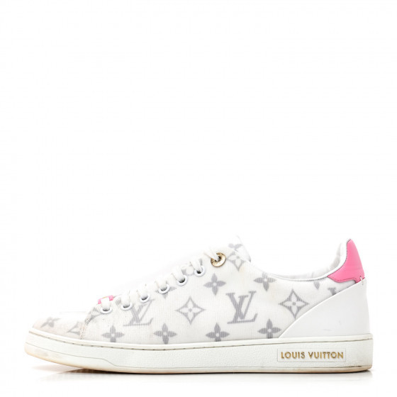 Technical Fabric Calfskin Monogram Frontrow Sneakers 39 Pink | Fashionphile