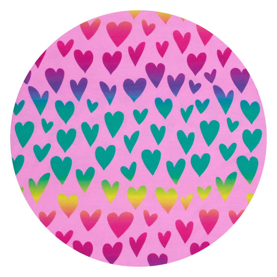 Ombré Hearts Two-Piece Bamboo Viscose Pajama Set | Little Sleepies