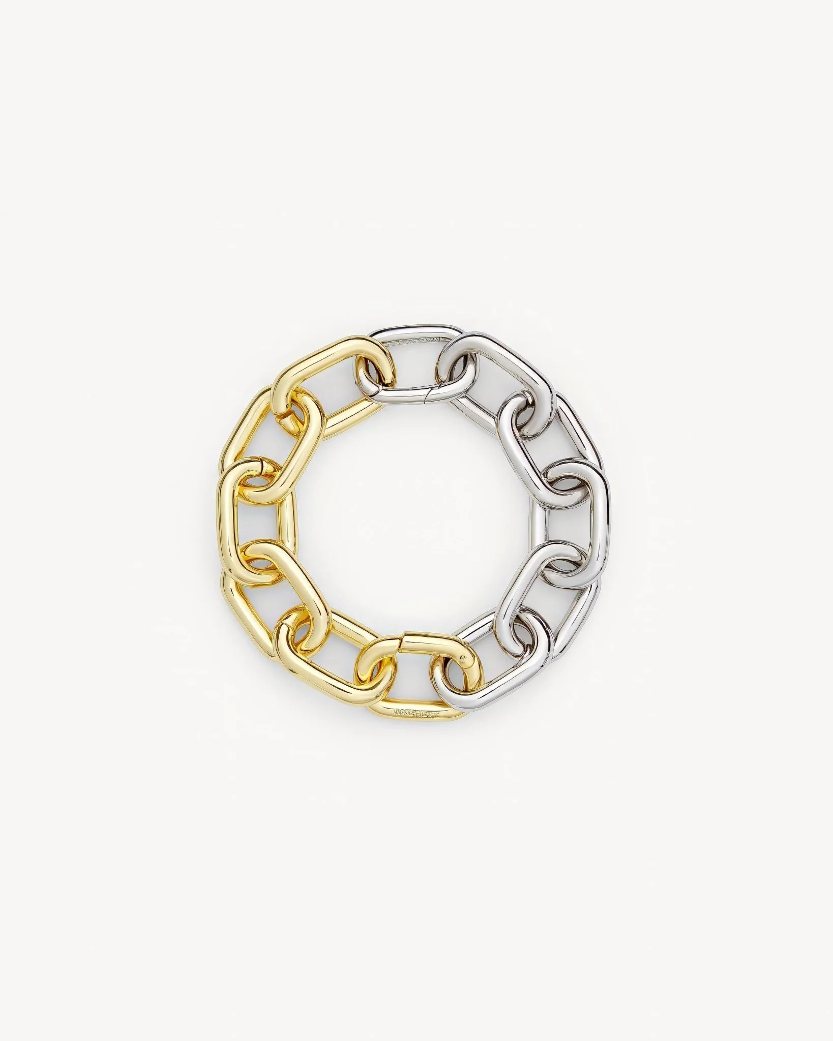 Interchangeable Link Bracelet in Gold + Silver Split | Machete