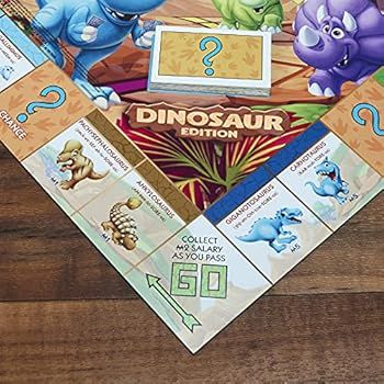 Monopoly Junior Dinosaur Edition Board Game, Kids Board Games, Fun Dinosaur Toys, Dinosaur Board ... | Amazon (US)
